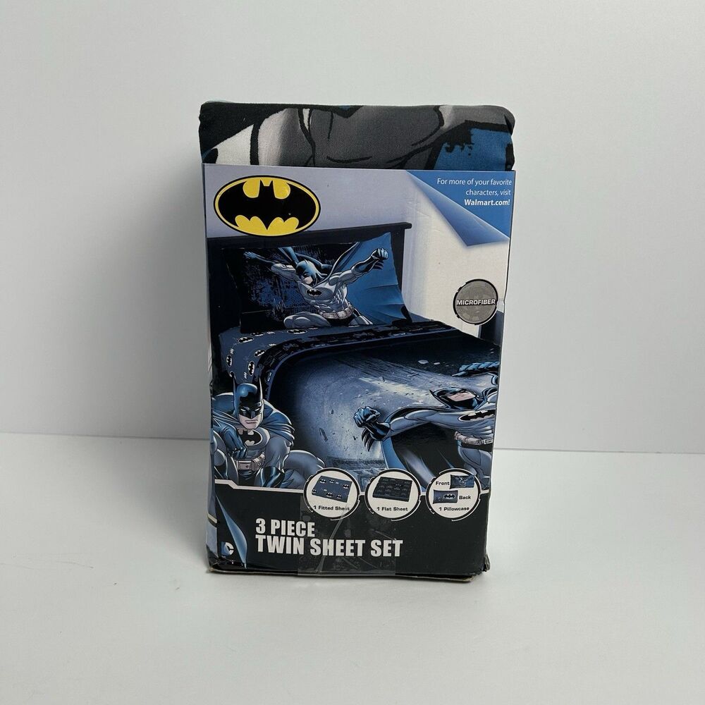 New DC Comics Batman 3 Piece Twin Sheet Set SOFT Microfiber Fabric
